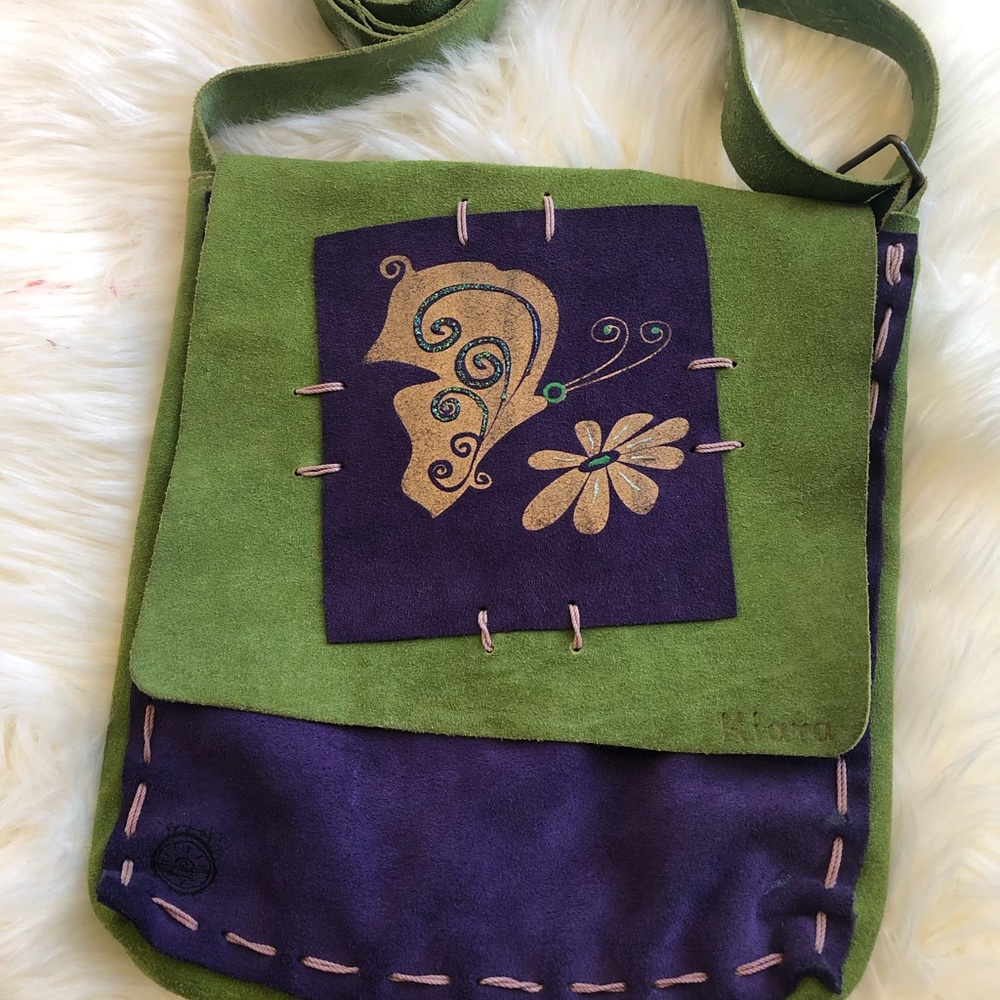 Boho Hippie Suede Crossbody Bag